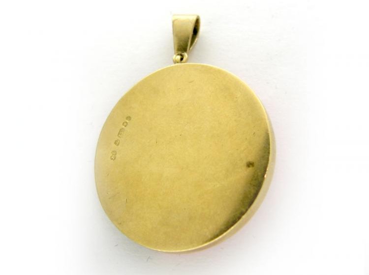 Coral Man in Moon Pendant