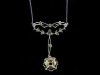 Sapphire Pearl Diamond Necklace