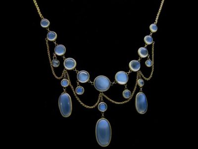 Edwardian Gold Moonstone Necklace