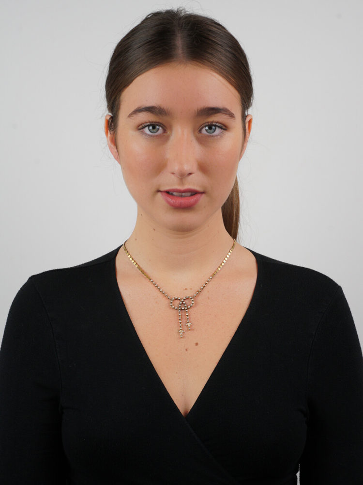 15ct Gold Lovers' Knot Pearl Necklace