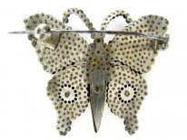 Cut Steel Butterfly Brooch