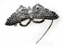 Cut Steel Butterfly Brooch