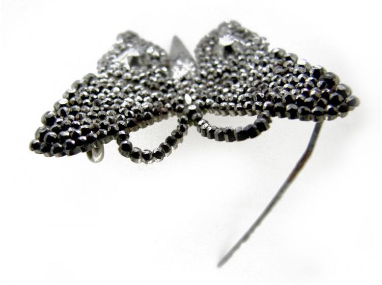 Cut Steel Butterfly Brooch