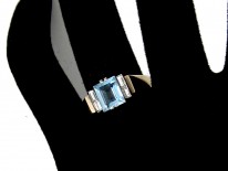 Aquamarine & Diamond Cocktail Ring