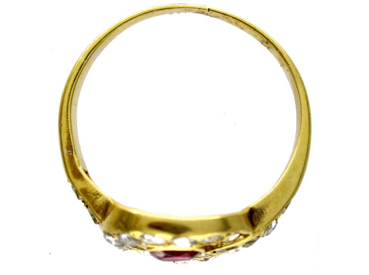 Ruby Diamond Knot Ring