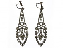 Silver Marcasite Drop Earrings
