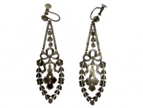 Silver Marcasite Drop Earrings