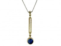Art Deco Sapphire Diamond Pendant