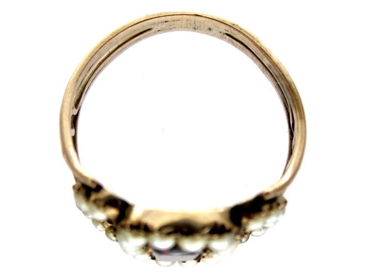 Georgian Garnet & Pearl Ring