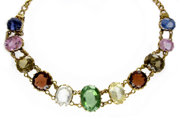 Multi Gemstone 15ct Gold Bracelet