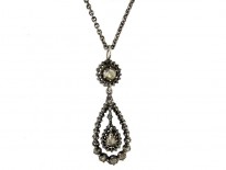 Georgian Rose Diamond Pendant