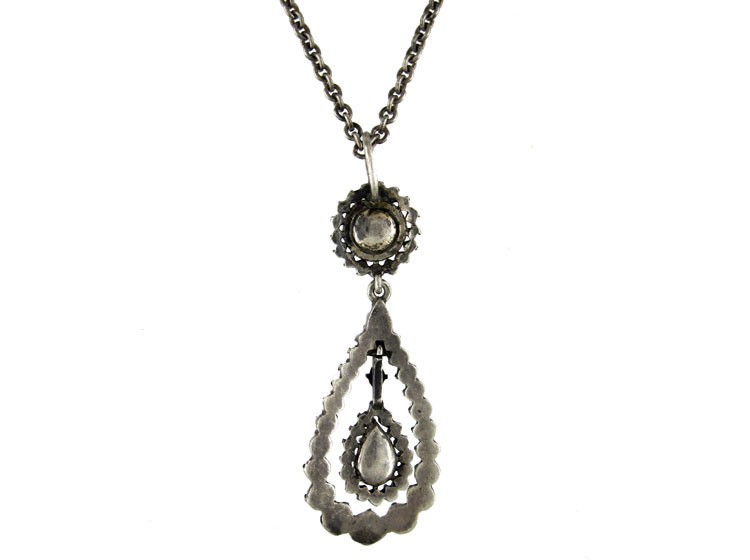 Georgian Rose Diamond Pendant
