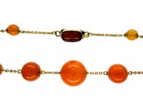 Georgian Carnelian Gold Guard Chain
