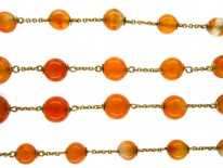 Georgian Carnelian Gold Guard Chain