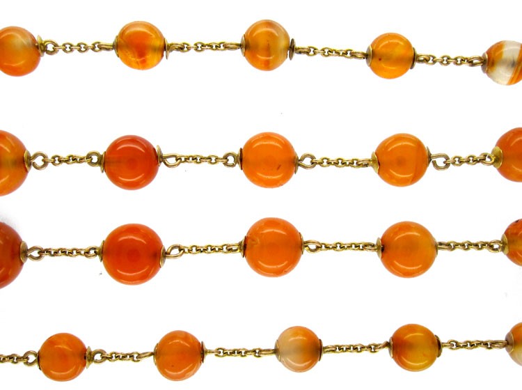 Georgian Carnelian Gold Guard Chain