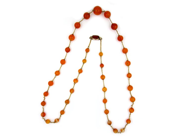 Georgian Carnelian Gold Guard Chain