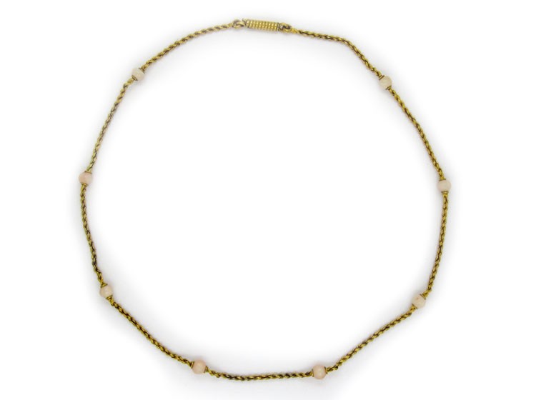 15ct Gold & Coral Chain