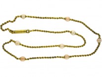 15ct Gold & Coral Chain