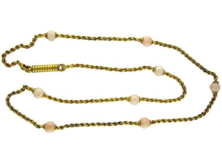 15ct Gold & Coral Chain