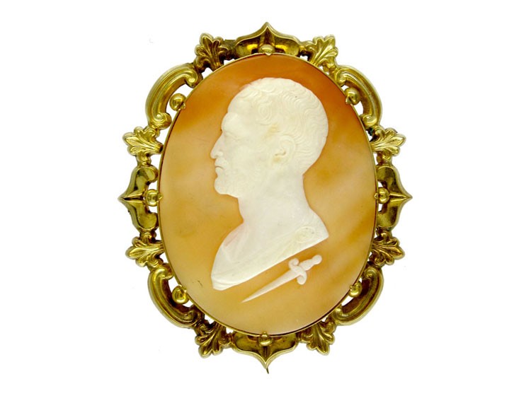 Shell Cameo of Man's Head