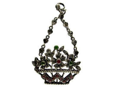 Silver Paste Basket Pendant