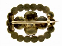 Flat Cut Garnet Georgian Brooch