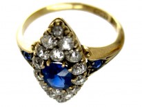 Sapphire Diamond Marquise Ring