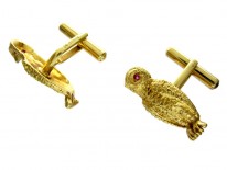 Owl 18ct Gold Cufflinks