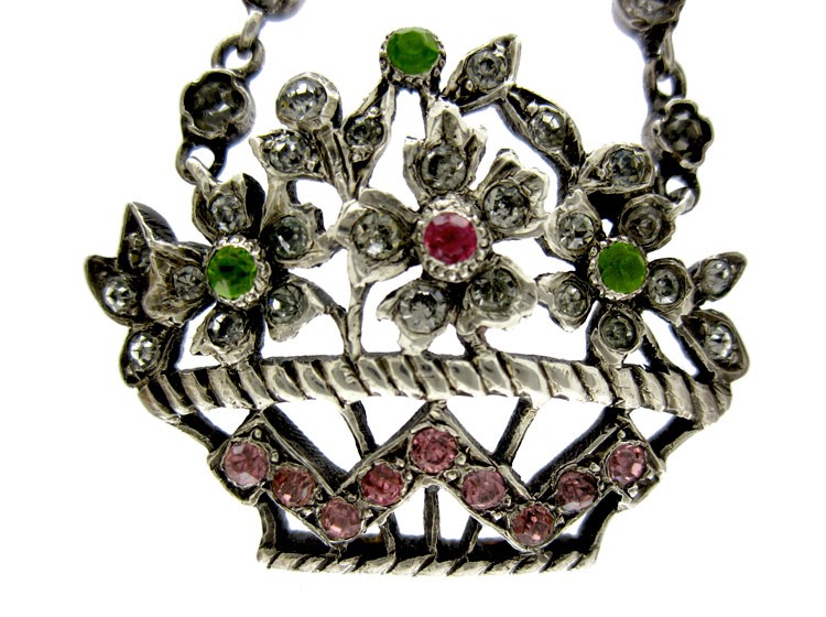 Silver Paste Basket Pendant