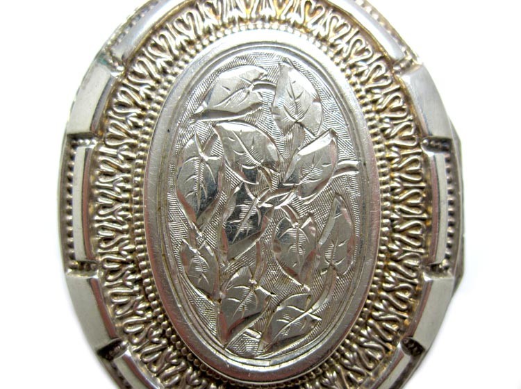 Silver Victorian Double Sided Engraved Locket