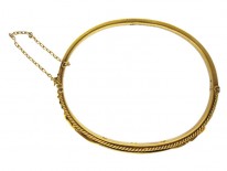 Sapphire & Diamond 15ct Gold Bangle