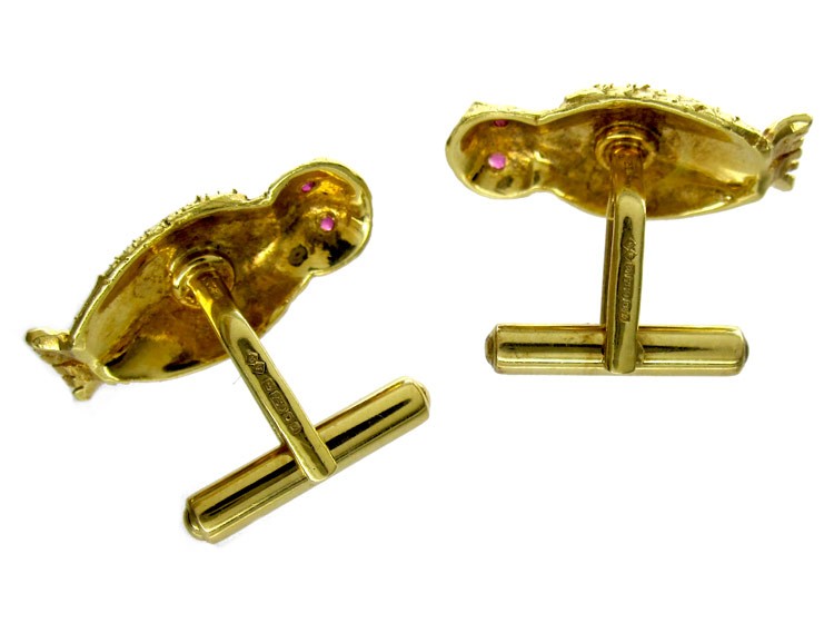 Owl 18ct Gold Cufflinks