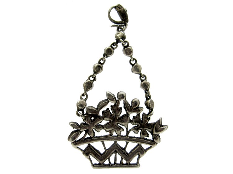 Silver Paste Basket Pendant