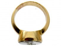 Steel & 18ct Gold Signet Ring