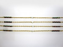 Coloured Enamel Gold Guard Chain