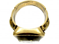 Gold Quartz Miner's Ring