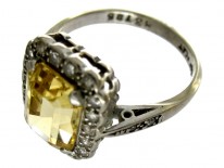 Topaz Diamond Ring