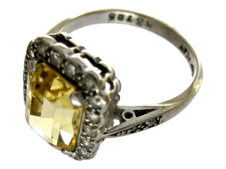 Topaz Diamond Ring