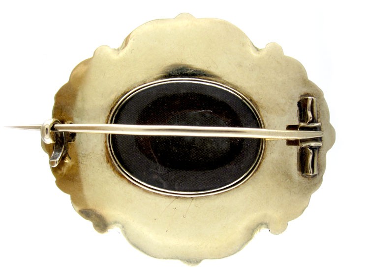 Blue Enamel 15ct Gold Brooch