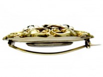Blue Enamel 15ct Gold Brooch