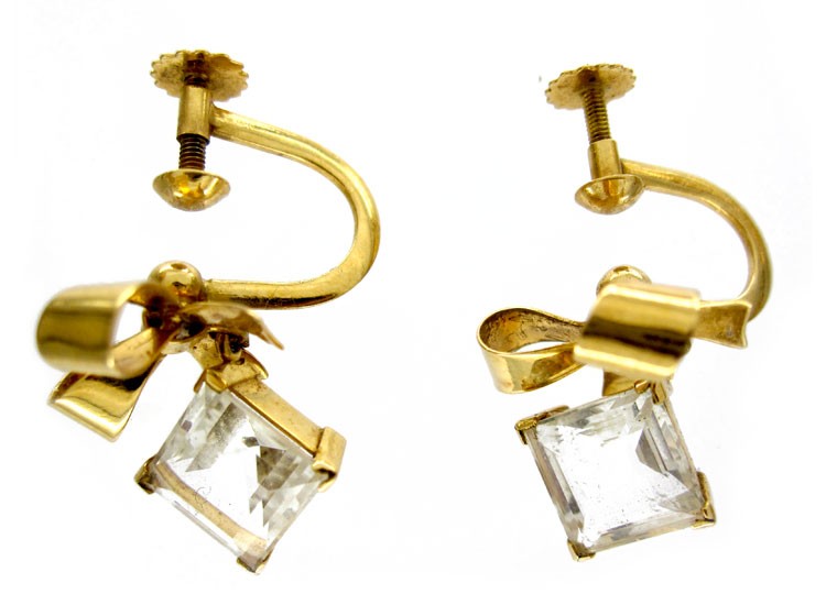 18ct Gold Bow Earrings