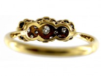 Diamond Triple Cluster Ring