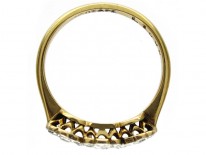 Diamond Triple Cluster Ring