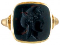 Bloodstone Intaglio Ring