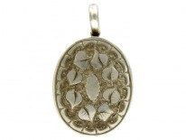 Double Sided Engraved Silver Victorian Locket