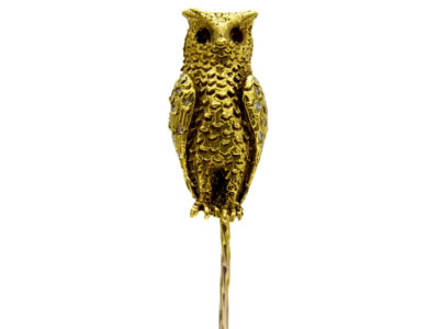 Owl 18ct Gold Tie Pin