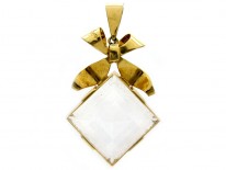 Rock Crystal Bow Pendant