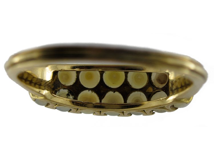 Natural Pearl & Rose Diamond Regency Ring