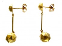 Gold Ball Drop Earrings