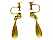 Victorian Drop Lozenge Shape Earrings